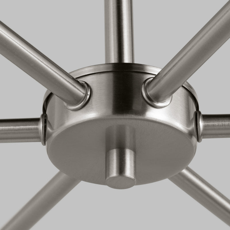 Visual Comfort Studio 3168106-962 Alvin Six Light Chandelier, Brushed Nickel Alternate Image 3.jpg