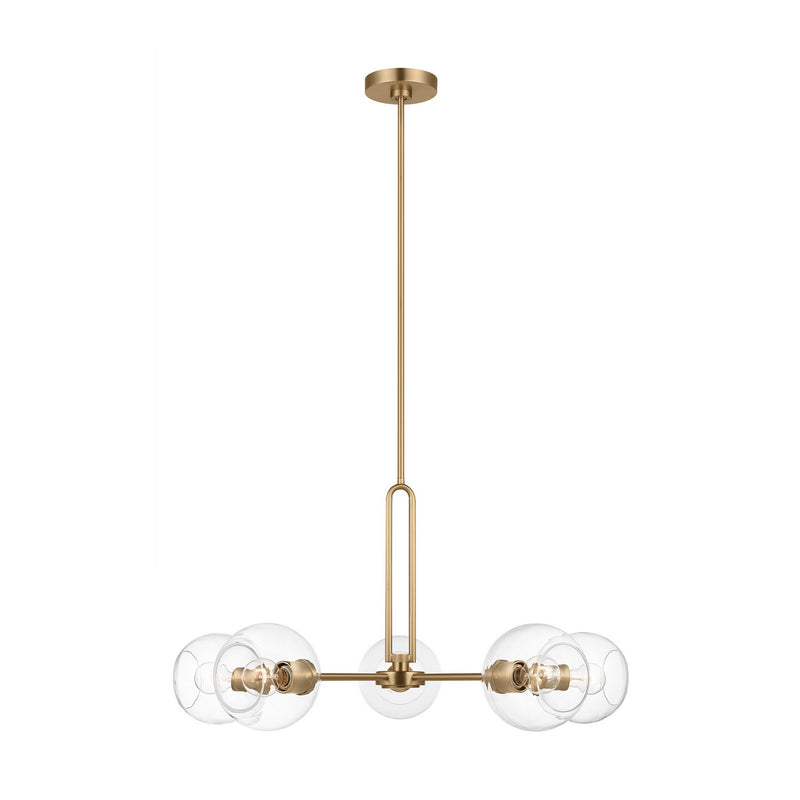 Visual Comfort Studio 3255705-848 Codyn Five Light Chandelier, Satin Brass Main Image.jpg