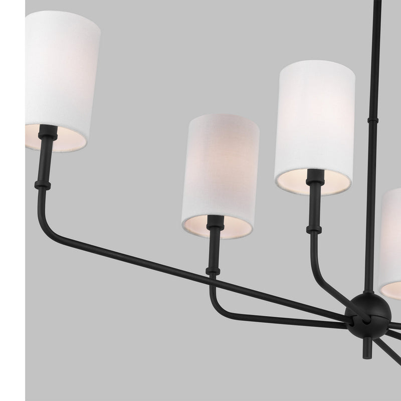 Visual Comfort Studio 3609306-112 Foxdale Six Light Chandelier, Midnight Black Alternate Image 3.jpg