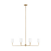 Visual Comfort Studio 3609306-848 Foxdale Six Light Chandelier, Satin Brass Main Image.jpg