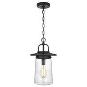 Generation Lighting 6208901-12 Tybee One Light Outdoor Pendant, Black Main Image.jpg