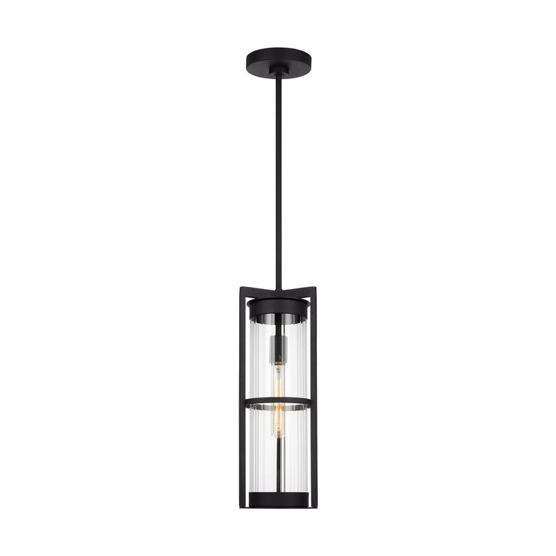 Visual Comfort Studio 6226701-12 Alcona One Light Outdoor Pendant, Black Main Image.jpg
