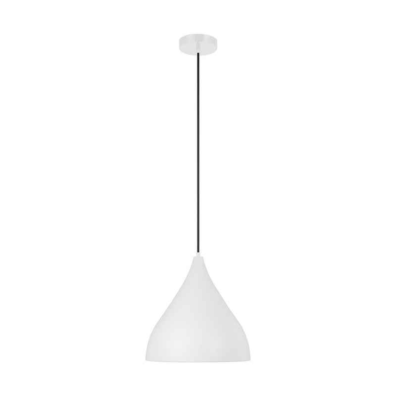 Visual Comfort Studio 6645301-115 Oden One Light Pendant, Matte White Main Image.jpg