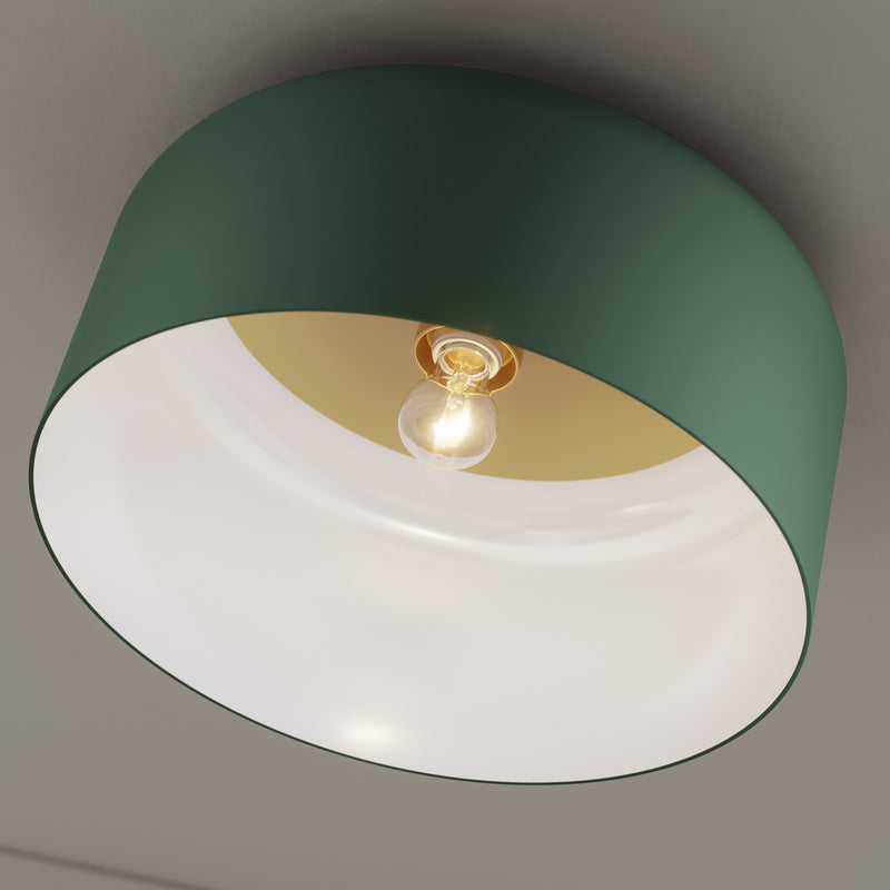 Visual Comfort Studio 7705401-145 Malone One Light Flush Mount, Olive Alternate Image 3.jpg