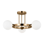 Visual Comfort Studio 7761603-848 Clybourn Three Light Semi-Flush Mount, Satin Brass Alternate Image.jpg