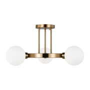 Visual Comfort Studio 7761603-848 Clybourn Three Light Semi-Flush Mount, Satin Brass Main Image.jpg