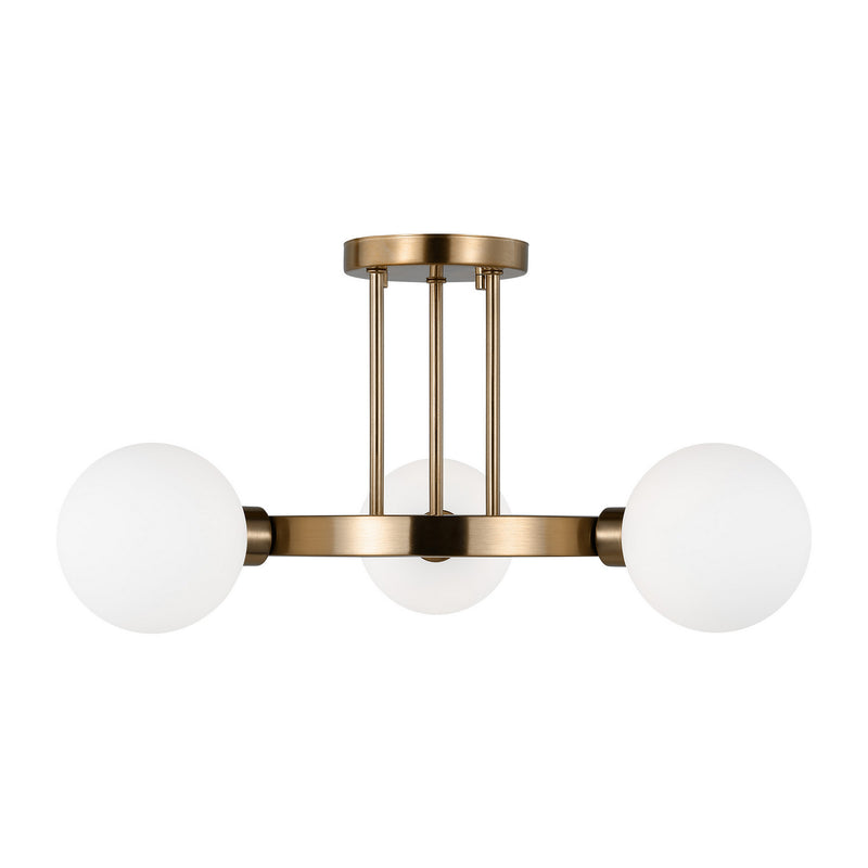 Visual Comfort Studio 7761603-848 Clybourn Three Light Semi-Flush Mount, Satin Brass Main Image.jpg