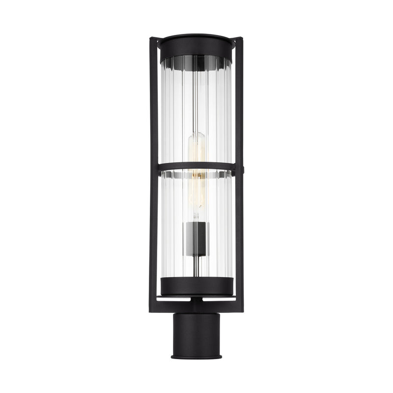 Visual Comfort Studio 8226701-12 Alcona One Light Outdoor Post Lantern, Black Main Image.jpg
