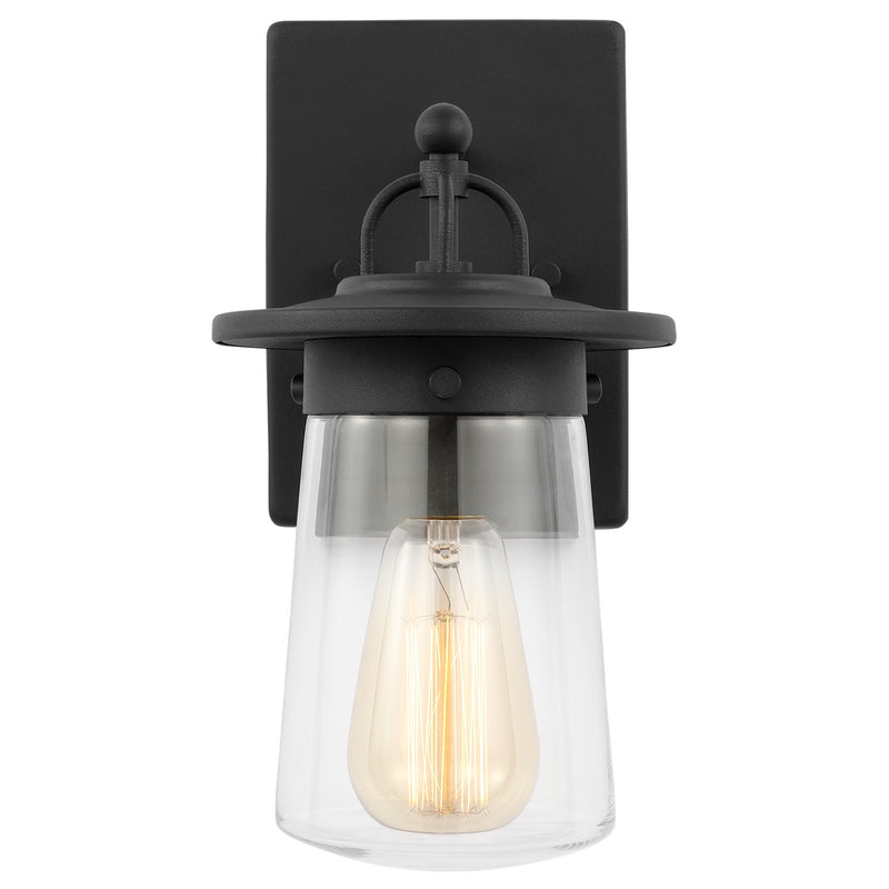 Generation Lighting 8508901-12 Tybee One Light Outdoor Wall Lantern, Black Main Image.jpg