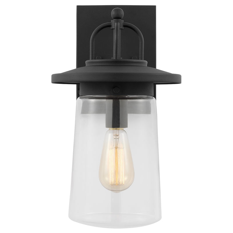 Generation Lighting 8608901-12 Tybee One Light Outdoor Wall Lantern, Black Main Image.jpg