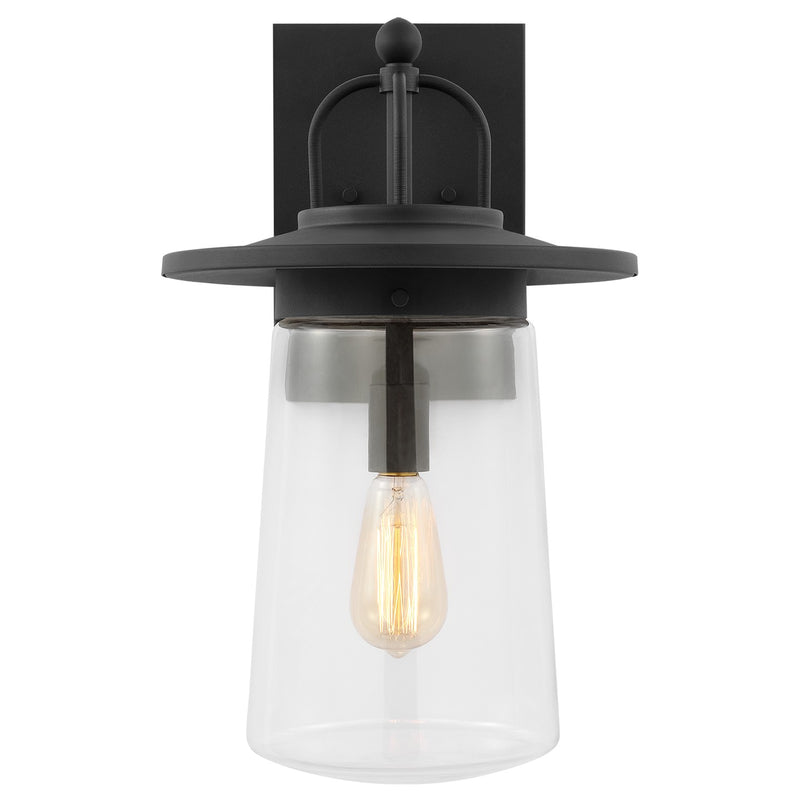Generation Lighting 8708901-12 Tybee One Light Outdoor Wall Lantern, Black Main Image.jpg