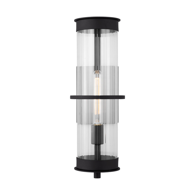 Visual Comfort Studio 8726701-12 Alcona One Light Outdoor Wall Lantern, Black Main Image.jpg