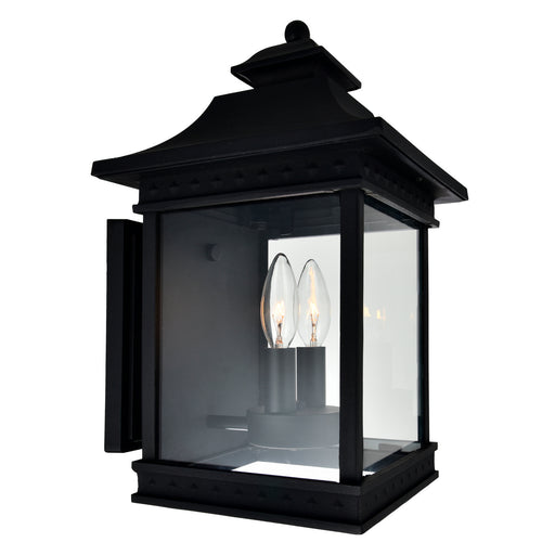 CWI Lighting 0416W9-A-2-101 Cleveland Two Light Outdoor Wall Lantern Black.jpg