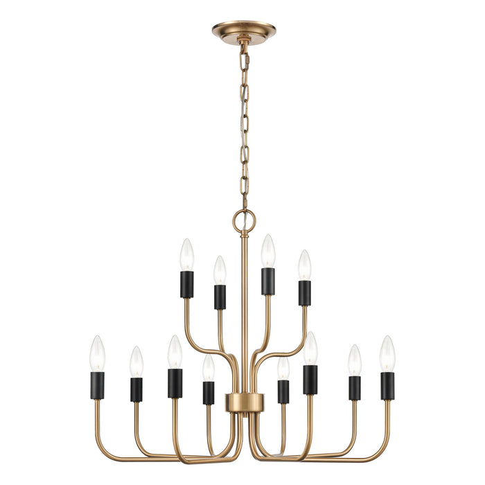 ELK Home H0018-8566 Epping Avenue 12 Light Chandelier Aged Brass Main Image.jpg