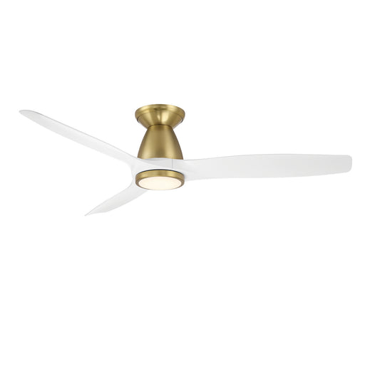Modern Forms Fans FH-W2202-54L-SB/MW 54"Ceiling Fan, Soft Brass/Matte White