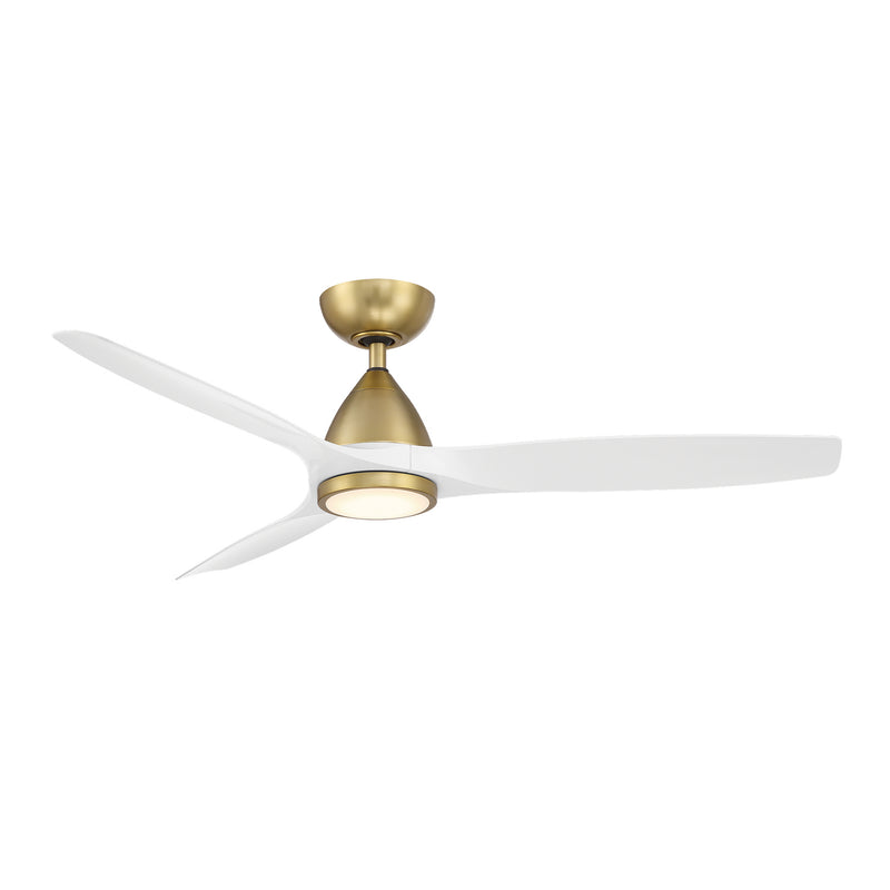 Modern Forms Fans FR-W2202-54L-SB/MW 54"Ceiling Fan, Soft Brass/Matte White