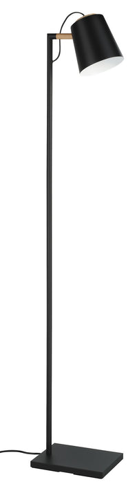 Eglo USA 43614A Lacey One Light Floor Lamp Structured Black, Natural Wood Main Image.jpg
