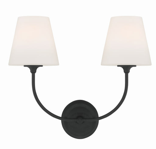 Crystorama 2442-OP-BF Sylvan Two Light Wall Sconce Black Forged Main Image.jpg