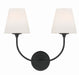 Crystorama 2442-OP-BF Sylvan Two Light Wall Sconce Black Forged Main Image.jpg