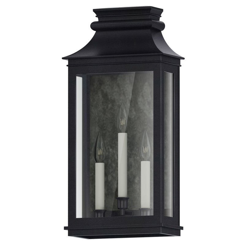 Maxim 40916CLBO Savannah VX Three Light Outdoor Wall Sconce, Black Oxide Main Image.jpg