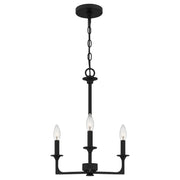 Quoizel PRC5016MBK Prescott Three Light Chandelier, Matte Black Main Image.jpg