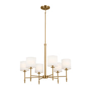Kichler 52500BNB Six Light Chandelier, Brushed Natural Brass