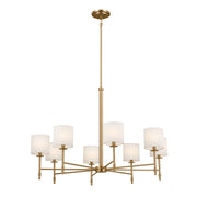 Kichler 52502BNB Eight Light Chandelier, Brushed Natural Brass