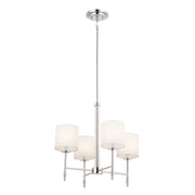 Kichler 52504PN Four Light Chandelier, Polished Nickel