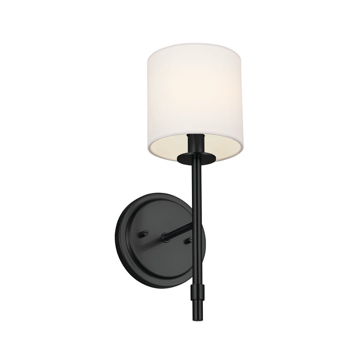 Kichler 52505BK Ali One Light Wall Sconce, Black Main Image.jpg