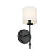 Kichler 52505BK Ali One Light Wall Sconce, Black Main Image.jpg