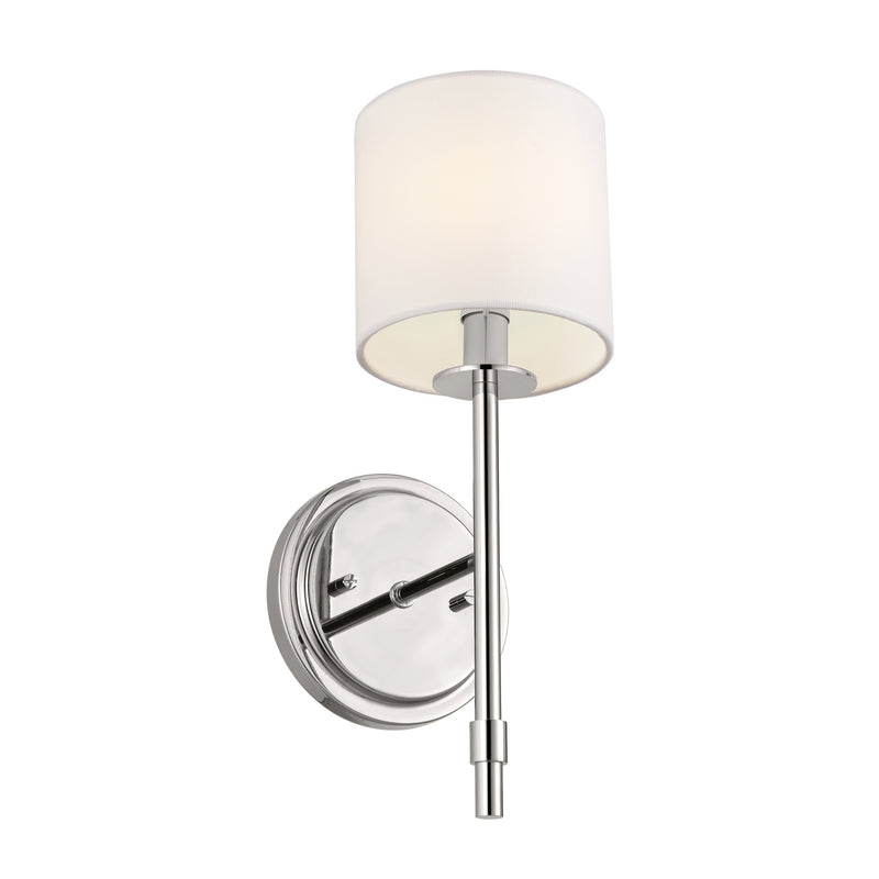 Kichler 52505PN One Light Wall Sconce, Polished Nickel