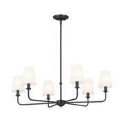 Kichler 52516BK Six Light Chandelier, Black