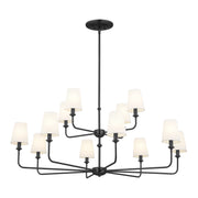 Kichler 52518BK 12 Light Chandelier, Black