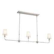 Kichler 52519PN Three Light Linear Chandelier, Polished Nickel