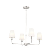 Kichler 52520PN Four Light Chandelier, Polished Nickel