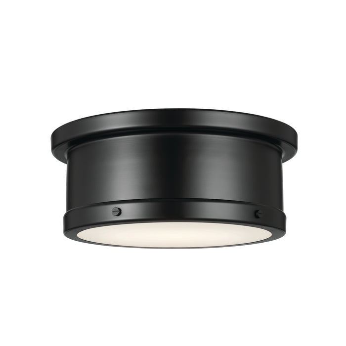 Kichler 52540BK Serca Two Light Flush Mount, Black Main Image.jpg