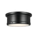 Kichler 52540BK Serca Two Light Flush Mount, Black Main Image.jpg