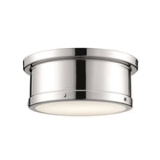 Kichler 52540PN Two Light Flush Mount, Polished Nickel