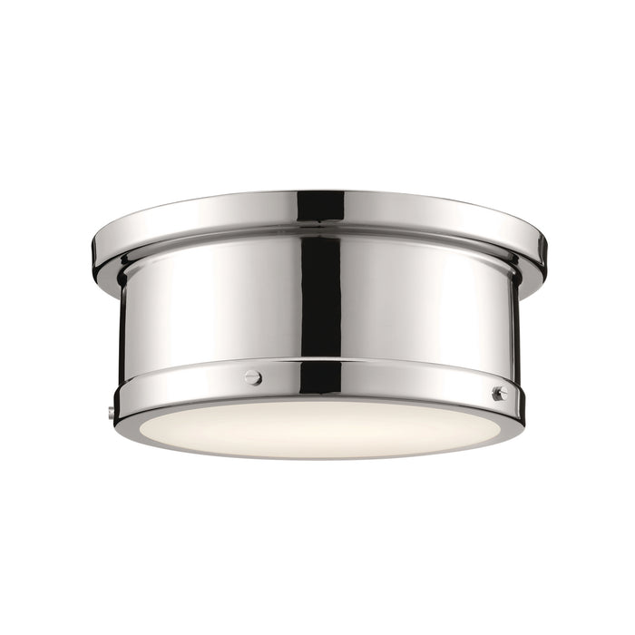 Kichler 52540PN Serca Two Light Flush Mount, Polished Nickel Main Image.jpg