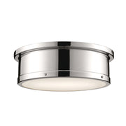 Kichler 52541PN Three Light Flush Mount, Polished Nickel