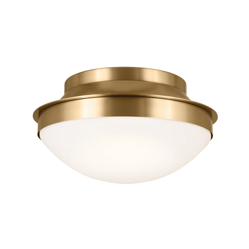 Kichler 52544BNB Two Light Flush Mount, Brushed Natural Brass