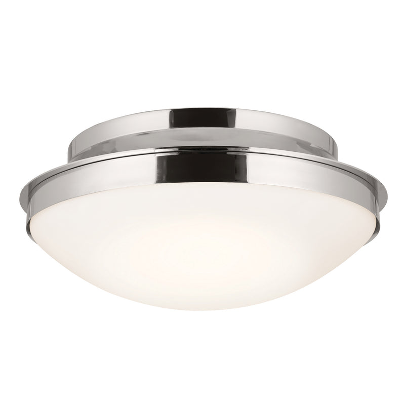 Kichler 52545PN Three Light Flush Mount, Polished Nickel