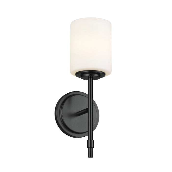 Kichler 55140BK Ali One Light Wall Sconce, Black Main Image.jpg