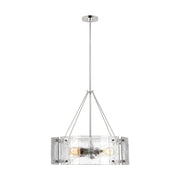 Visual Comfort Studio AP1234PN Calvert Four Light Chandelier, Polished Nickel Main Image.jpg