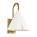 Visual Comfort Studio KW1131MWTBBS-L1 Cambre LED Wall Sconce, Matte White and Burnished Brass Main Image.jpg