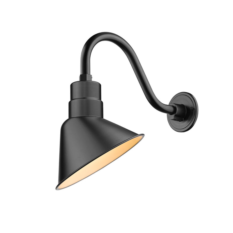 Millennium UA10-SBL R Series One Light Angle Shade, Satin Black Main Image.jpg