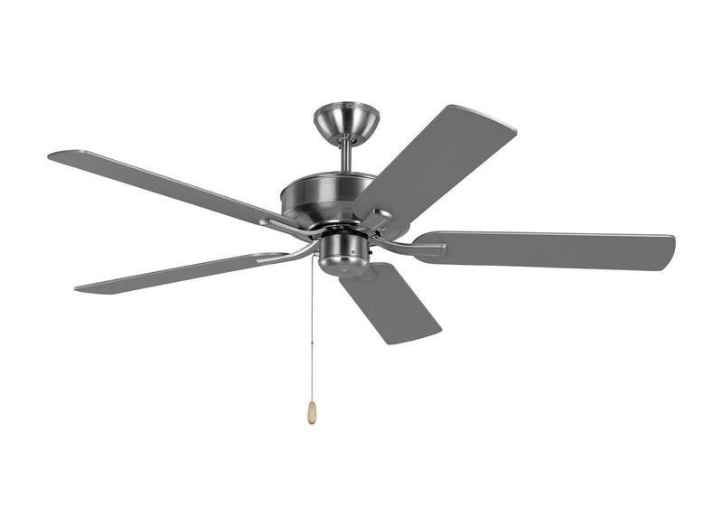 Generation Lighting 5LD52BS Linden 52'' Ceiling Fan, Brushed Steel Main Image.jpg