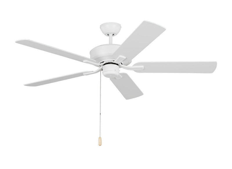 Generation Lighting 5LD52RZW Linden 52'' Ceiling Fan, Matte White Main Image.jpg