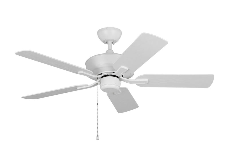 Generation Lighting 5LDO44RZW Linden 44'' Ceiling Fan, Matte White Main Image.jpg