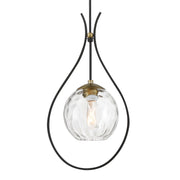 Minka-Lavery 1531-726 Cody One Light Mini Pendant, Coal And Soft Brass Main Image.jpg
